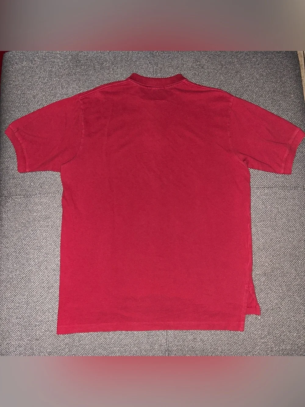 90s Polo by Ralph Lauren Red Short Sleeve Polo Shirt with Olive Green Pony